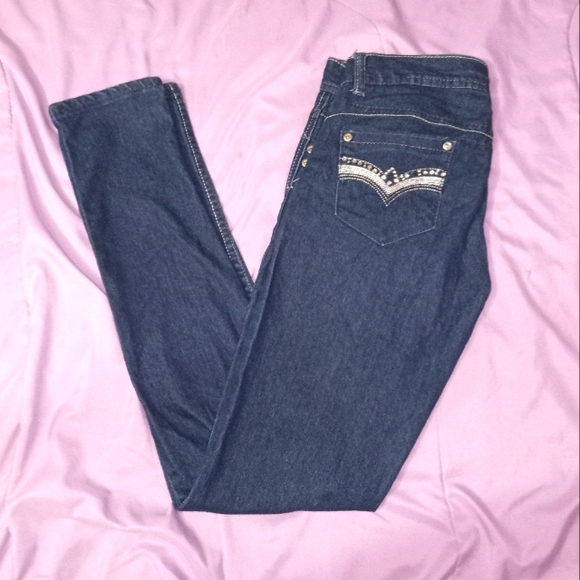 Size 9 skinny blue jeans - Picture 1 of 2